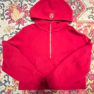 lululemon oversized cropped half-zip scuba